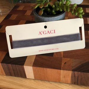 Gray Velvet Adjustable Choker